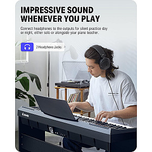 Donner DEP 20 Portable Keyboard Piano 88 Key Fully Weighted with Stand